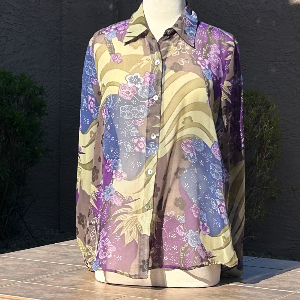 Nicola Vintage Long Sleeve Blouse Multicolor